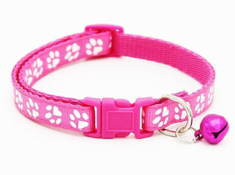 Collier de sécurité en nylon pour chien, chiot, chat, réglable, avec clochette