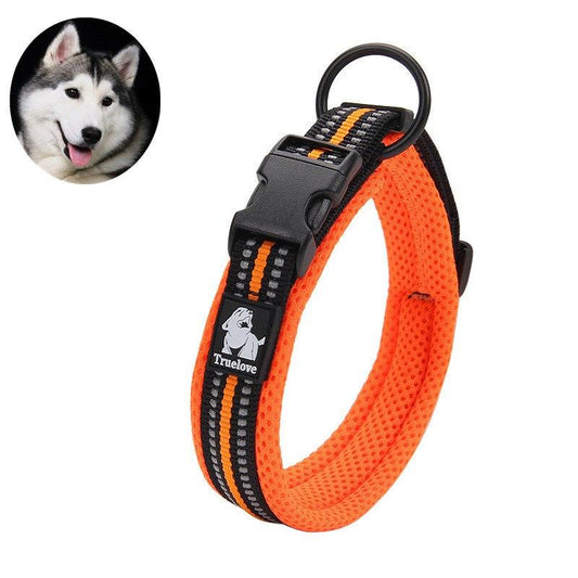 TrueLove - Collier Nylon réfléchissant - Chien - Orange