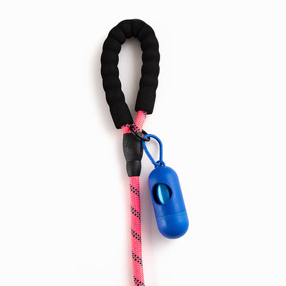 Pet Reflective Leash Nylon Round Rope Anti-Running Foam Handle Leash