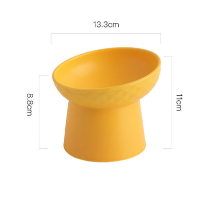 Élégant Bol en céramique à pied haut surélevé anti-renversement design unique pour chats et petits mammifères