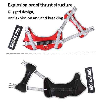 New Dog Chest Strap Large Dog Vest Style Walking Explosion-Proof Reflective Pet Chest Strap