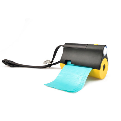Distributeur de sacs à crottes pour chien avec lumière DEL, boîte à ordures pour chie