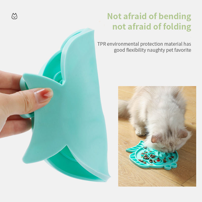 Tapis de léchage interactif Dauphin et Poisson pour Chats et Chiens