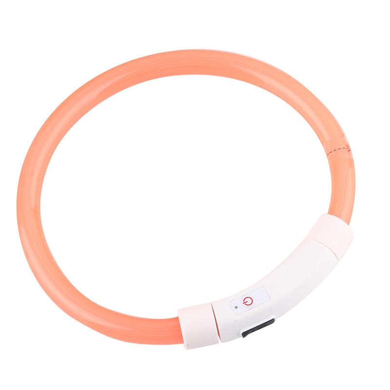 Collier pour chien rechargeable par USB, tube DEL clignotant, lumineux, pour la nuit, Anneau de cou lumineux