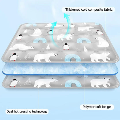 Tapis de refroidissement Motifs Ours Polaire pour Chiens et Chats