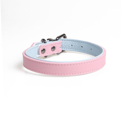 New High-Quality Leather Pet Collar Soft Double Leather Collar