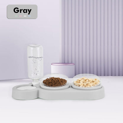 Cat Bowl Double Bowl Automatic Drinking Dog Food Bowl Pet Bowl Anti-Spill Small Dogs Food Bowl Pet Supplies