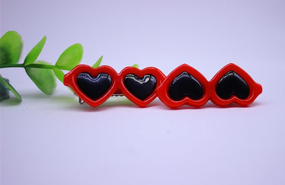 2pcs/1pair Fashion Style Pet Dog Hair Bows Dog Accessories Love Glasses Pet Dog Cat Hair Hairpin pet Accessories Products
