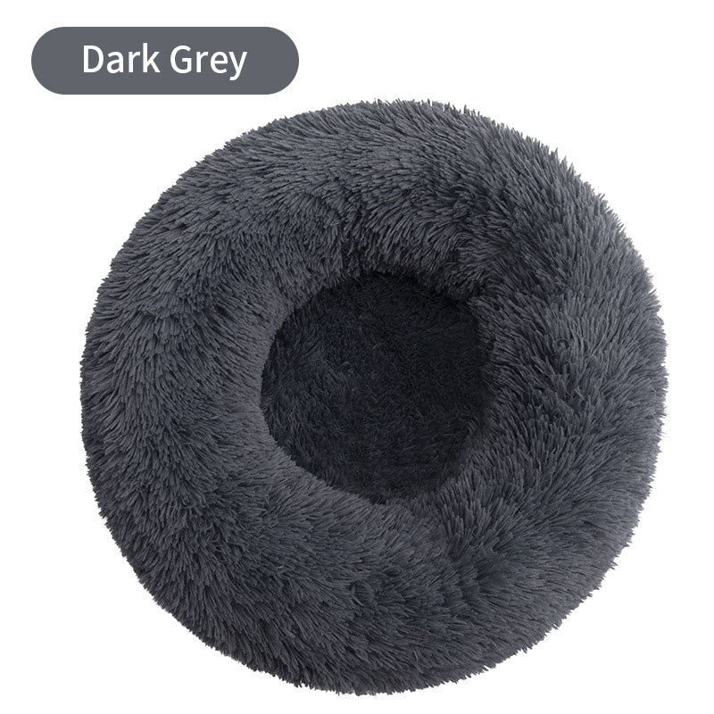 Lit Rond en Peluche Ultra Doux pour Chiens et Chats - 19 Couleurs | Confort Moelleux