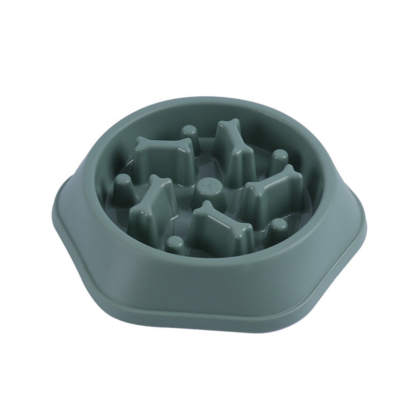 Anti-Choking Pet Slow Food Bowl Bone Shaped Slow Food Dog Bowl Food Bowl Anti-Spill Pet Bowl