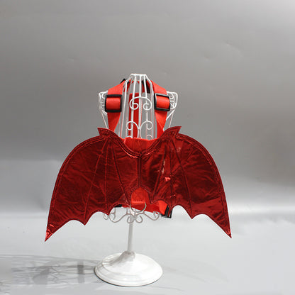 Pet Halloween dress up costume pet Halloween accessories chest and back traction rope pet bat transformation outfit