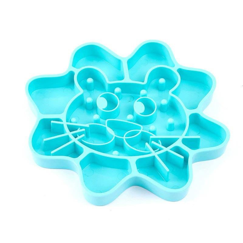 Pet Cat Face Slow Food Bowl Slow Food Bowl Anti Choking Dog Bowl Cat Bowl Anti Overturning Silicone Slow Food Bowl