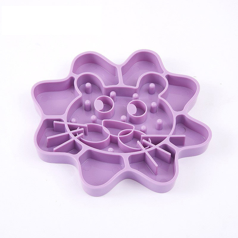 Pet Cat Face Slow Food Bowl Slow Food Bowl Anti Choking Dog Bowl Cat Bowl Anti Overturning Silicone Slow Food Bowl