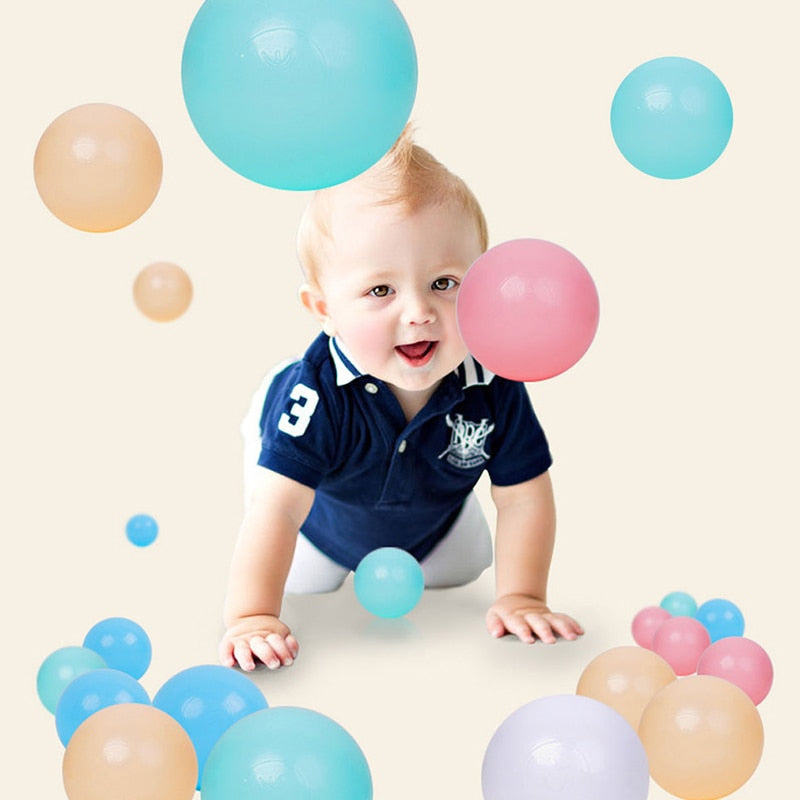 Baby Playpen 100 pcs/lot 5.5cm/7cm Ocean Ball Macaron Candy Air Ball Soft PE Swimming Pool Playpen Toy Ball