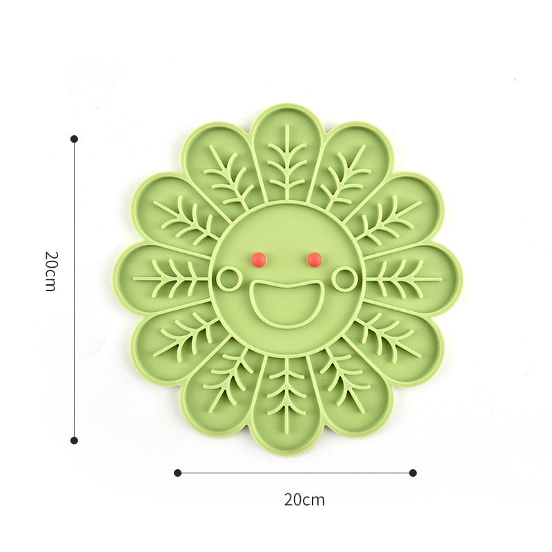 Tapis de léchage Modèles, Poisson, Fleur et Patte en silicone