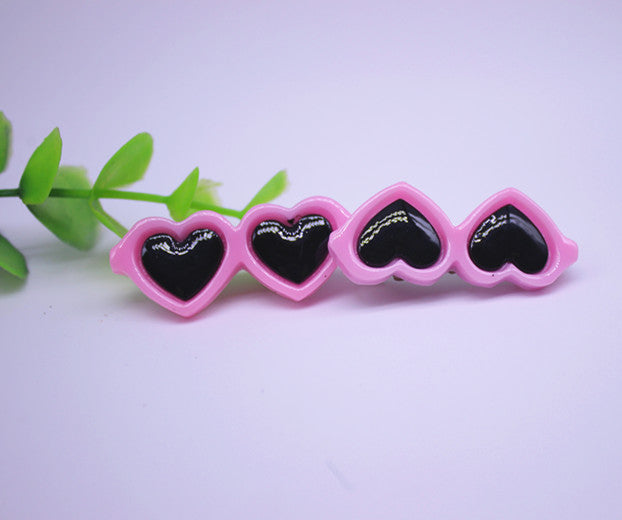 2pcs/1pair Fashion Style Pet Dog Hair Bows Dog Accessories Love Glasses Pet Dog Cat Hair Hairpin pet Accessories Products