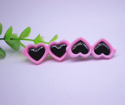 2pcs/1pair Fashion Style Pet Dog Hair Bows Dog Accessories Love Glasses Pet Dog Cat Hair Hairpin pet Accessories Products
