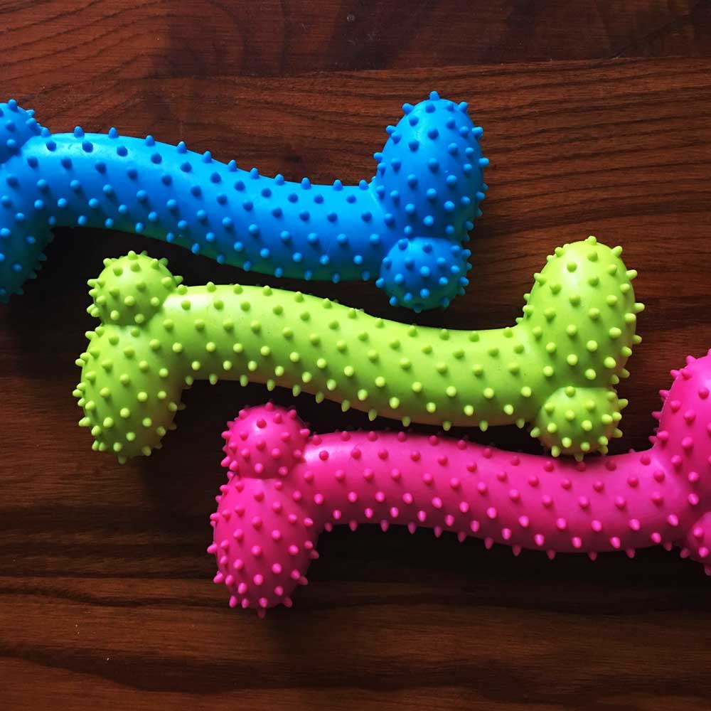 Pet Product Rubber Dog Toy with Thorn Bone Rubber Molar Teeth Pet Toy Dog Bite Resistant Molar Training Grinding Teeth Toys