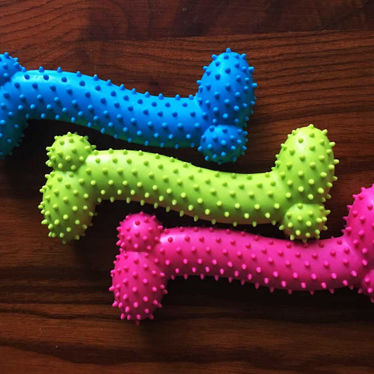 Pet Product Rubber Dog Toy with Thorn Bone Rubber Molar Teeth Pet Toy Dog Bite Resistant Molar Training Grinding Teeth Toys