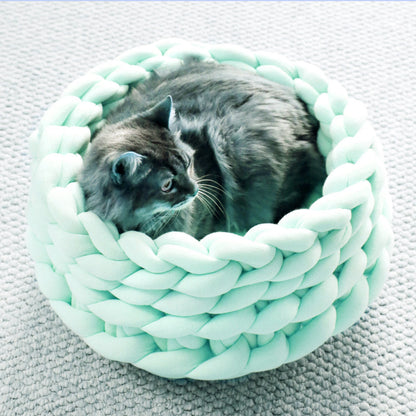 Filled Cotton Coarse Wool Hand-Woven Pet Cat Litter Can Be Machine Washed Coarse Cloth Dog Litter