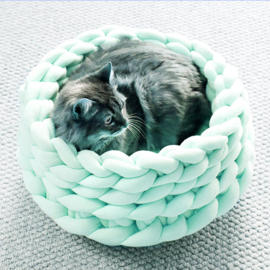 Filled Cotton Coarse Wool Hand-Woven Pet Cat Litter Can Be Machine Washed Coarse Cloth Dog Litter