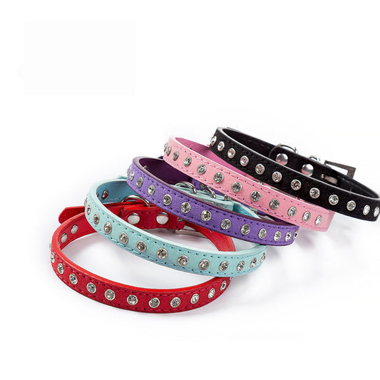 Colliers Tendance - Chiens - Velours Coréen avec diamants - 5 Couleurs