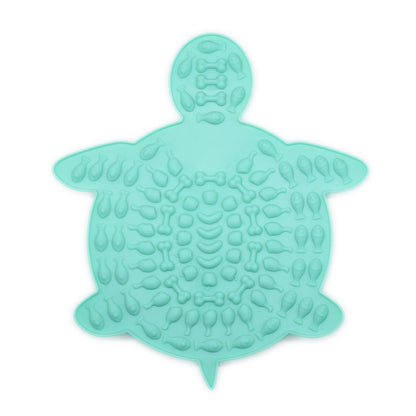 Tapis de léchage interactif Modèle Tortue en silicone avec ventouses