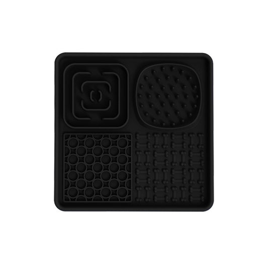 Tapis de léchage multi-surfaces + Spatule Plateau plaisirs avec ventouses 8''x 8''et 12''x 8''