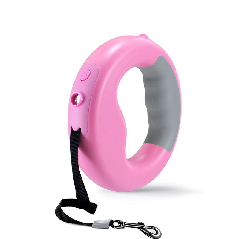 Nouvelle laisse rétractable automatique pour chien avec lumière DEL