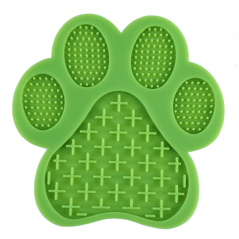 Tapis de léchage interactif Patte en silicone avec ventouses