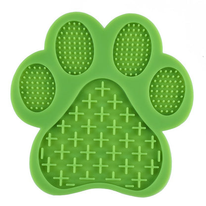 Tapis de léchage interactif Patte en silicone avec ventouses