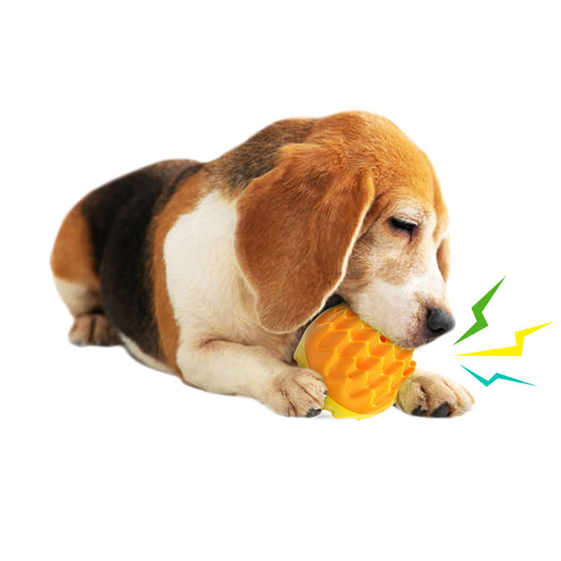 Balle Interactive de Nettoyage Dentaire pour Chien - Jouet d'Entraînement Sonore