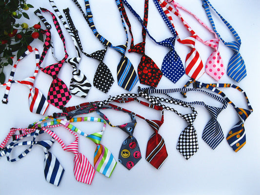 Ensemble de 10 Cravates Ajustables pour Chien et Chat