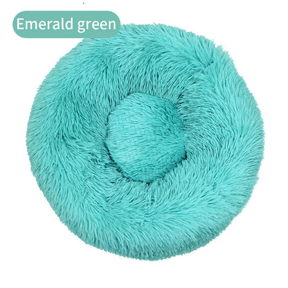 Lit Rond en Peluche Ultra Doux pour Chiens et Chats - 19 Couleurs | Confort Moelleux
