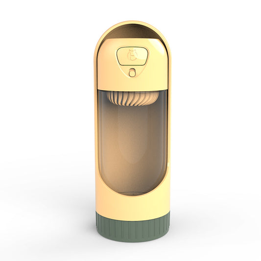 Bouteille - Gourde d'eau portable anti-chutes et antifuite avec filtre au charbon 300ml -Jaune