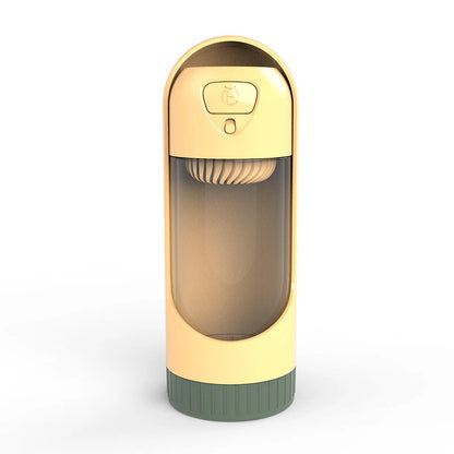 Bouteille - Gourde d'eau portable anti-chutes et antifuite avec filtre au charbon 300ml -Jaune