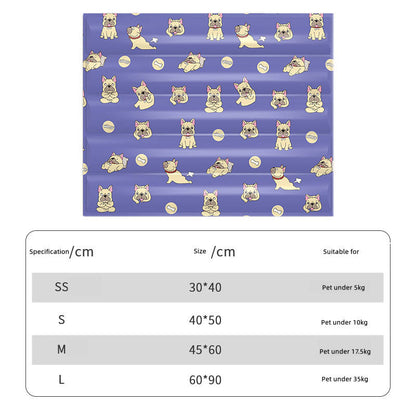 Coussin, Tapis refroidissant colorés à motifs pour Chien