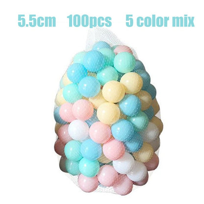 Baby Playpen 100 pcs/lot 5.5cm/7cm Ocean Ball Macaron Candy Air Ball Soft PE Swimming Pool Playpen Toy Ball