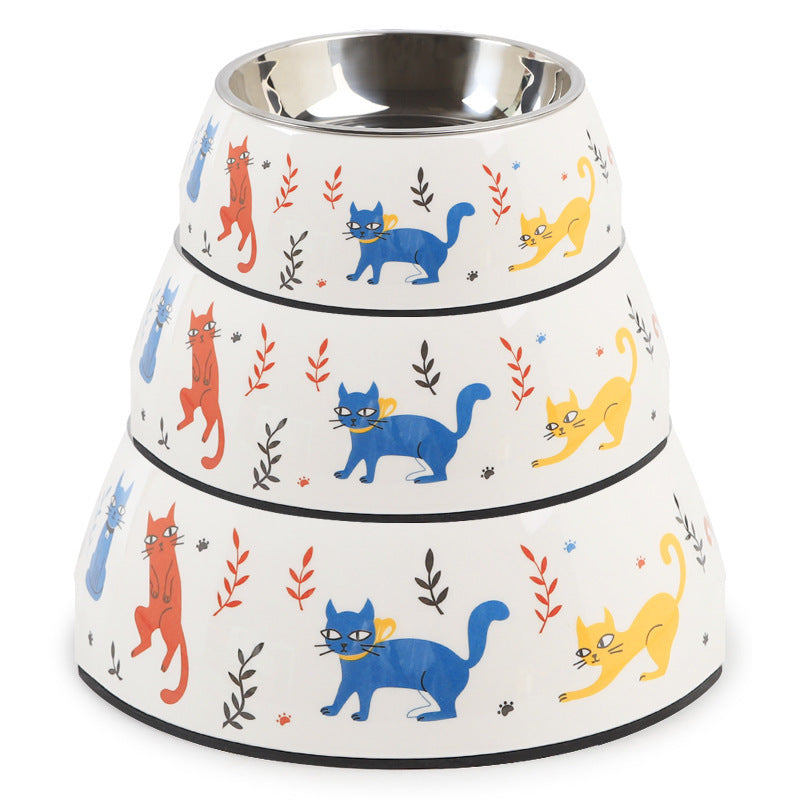 Superbes Gamelles en acier inoxydable et Céramique 2 en 1 de la collection Melanie pour chiens, chats et petits mammifères