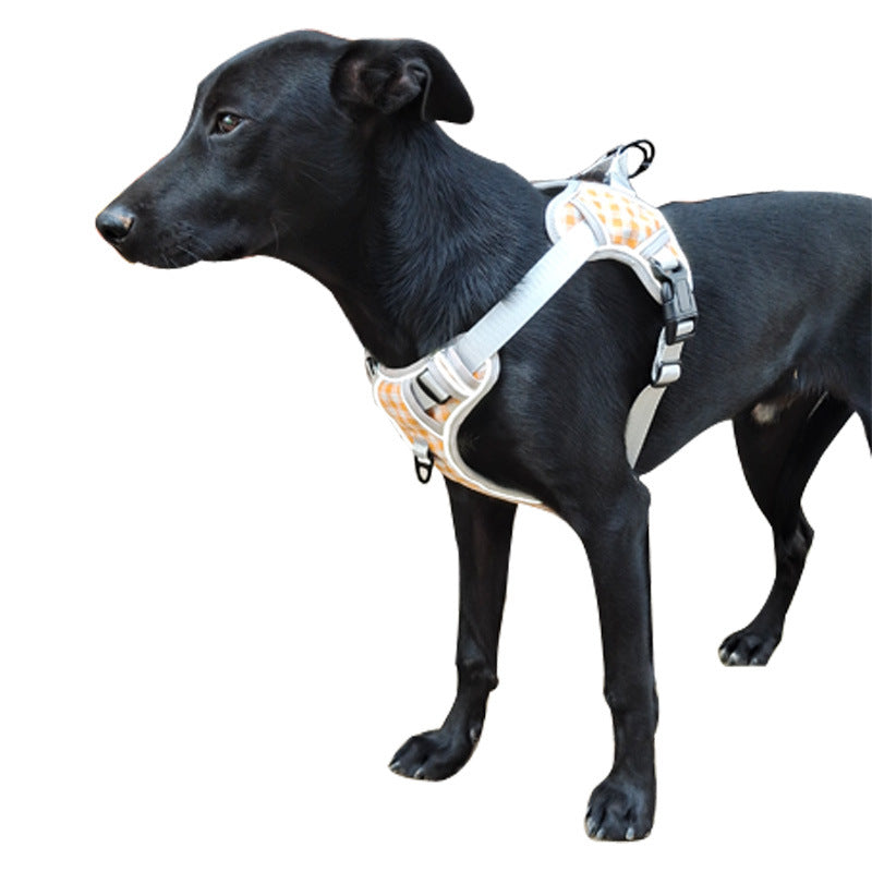 Pet Dog Traction Rope Large Medium And Small Dog Chest Harness Night Reflective Comfortable Breathable Harness