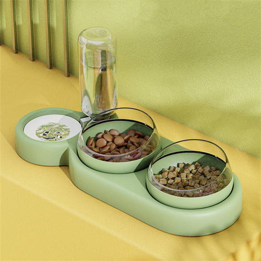 Cat Bowl Double Bowl Automatic Drinking Dog Food Bowl Pet Bowl Anti-Spill Small Dogs Food Bowl Pet Supplies