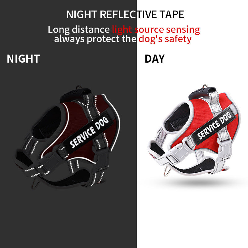 New Dog Chest Strap Large Dog Vest Style Walking Explosion-Proof Reflective Pet Chest Strap