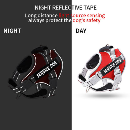 New Dog Chest Strap Large Dog Vest Style Walking Explosion-Proof Reflective Pet Chest Strap