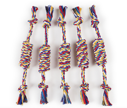 Corde de Jeu Multicolore 27cm - Jouet Robuste pour Chiens Actifs