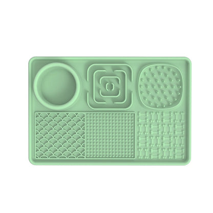 Tapis de léchage multi-surfaces + Spatule Plateau plaisirs avec ventouses 8''x 8''et 12''x 8''