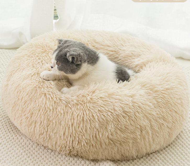 Round Plush Pet Winter Warm Pet Cat Litter Dog Bed Cat Mat Pet Supplies Dog Kennel Cat Litter