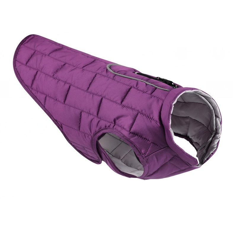 Winter Dog Clothes for Large Dogs Reflective Waterproof Big Dog Vest Jacket Reversible Bulldog Coat Adjustable Clothing for Dogs