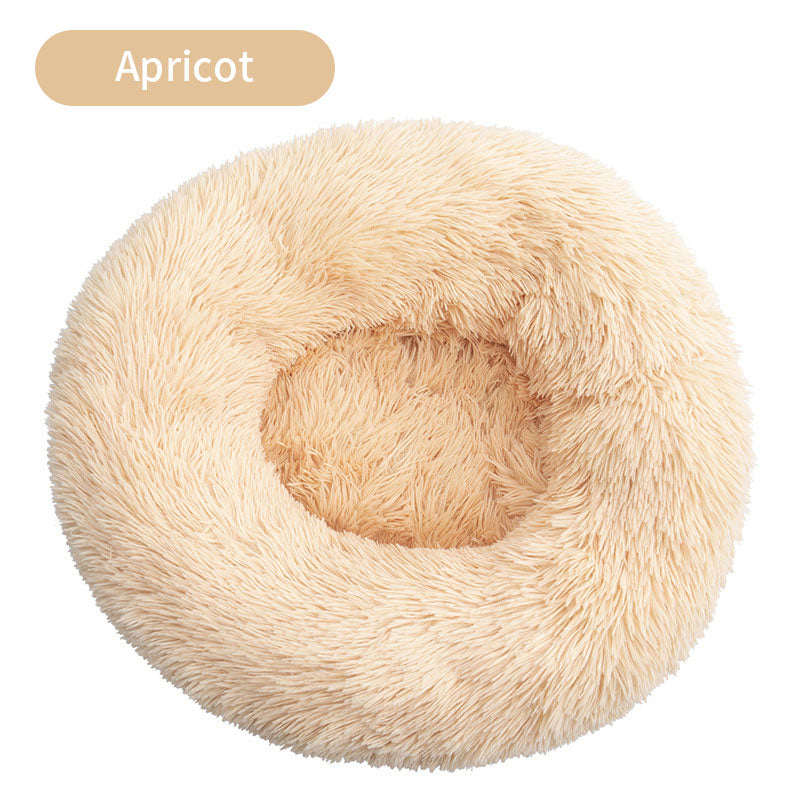 Lit Rond en Peluche Ultra Doux pour Chiens et Chats - 19 Couleurs | Confort Moelleux