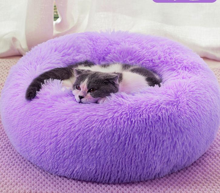 Round Plush Pet Winter Warm Pet Cat Litter Dog Bed Cat Mat Pet Supplies Dog Kennel Cat Litter