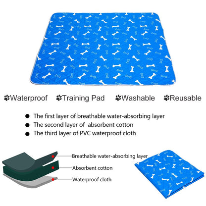 Dog Pee Pads Washable Reusable Pads Pet Training Mat Dog Diapers Puppy Pads